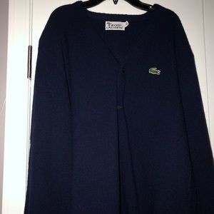 Vintage Izod Lacoste sweater XL Navy granddad